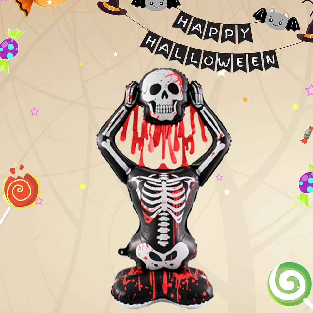 Figura hinchable de Halloween con forma de calavera