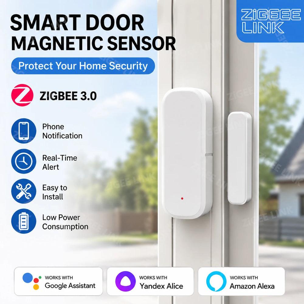 Sensor Inteligente de Puerta y Ventana Zigbee