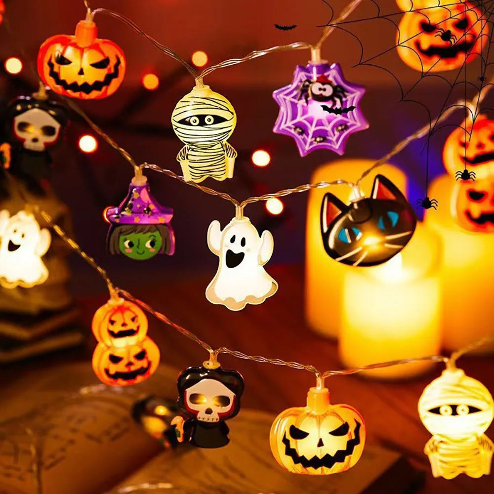 Guirnalda de Luces LED Halloween - Fantasmas y Calabazas